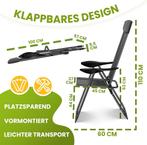 KESSER® Tuinstoel Opklapbaar - Set van 2 - Antislip - Antrac, Verzenden, Nieuw