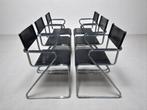 6x (of meer) Buisframe eetkamerstoel– Bauhaus, Marcel Breuer, Bauhaus, Marcel Breuer, Zwart, Zo goed als nieuw, Vijf, Zes of meer stoelen
