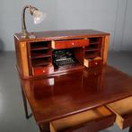 Antieke mahonie werktafel in Louis Seize stijl ca 1890 met 2, Antiek en Kunst, Antiek | Meubels | Tafels, Ophalen of Verzenden