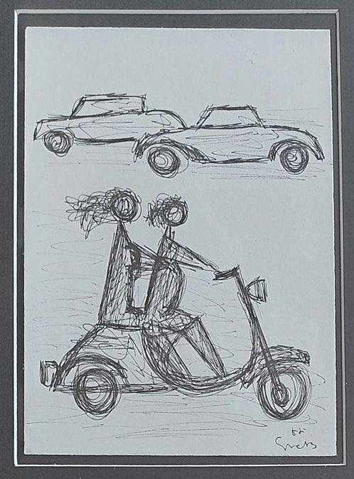 Siep Van Den Berg (1913-1998) - Vespa Scooters, Antiek en Kunst, Kunst | Schilderijen | Modern