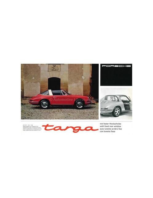 1968 PORSCHE 911 TARGA LEAFLET, Boeken, Auto's | Folders en Tijdschriften, Porsche