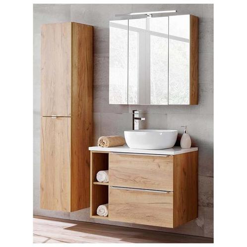 Badkamermeubel Palisander Una Oak 80CM (Badkamermeubels), Huis en Inrichting, Badkamer | Badkamermeubels, Nieuw, Ophalen of Verzenden