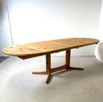 Verlengbare ovaal XL grenen eettafel, Scandinavische stijl, Huis en Inrichting, Tafels | Eettafels, 100 tot 150 cm, Vintage, 200 cm of meer