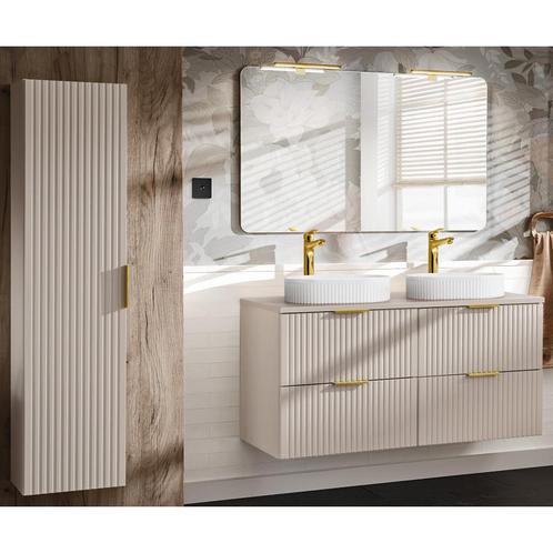 Badkamermeubel Polaris Uno Beige 120CM (Badkamermeubels), Huis en Inrichting, Badkamer | Badkamermeubels, Nieuw, Ophalen of Verzenden