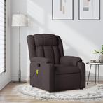 vidaXL Massagestoel verstelbaar stof donkerbruin, Huis en Inrichting, Fauteuils, Verzenden, Nieuw