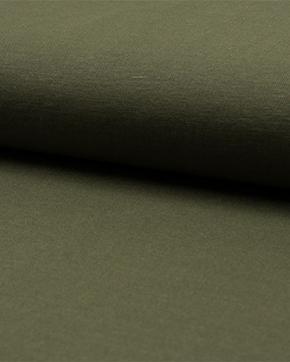 Viscose Tricot Lino Khaki, Hobby en Vrije tijd, Stoffen en Lappen, Bruin, Nieuw