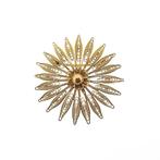 Gouden broche als bloem | Vintage
