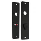 Deurbeslag | Wc-sluitingschild | Starx (Aluminium, Zwart), Verzenden, Nieuw