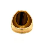Gouden ring met tijgeroog 20 krt, Sieraden, Tassen en Uiterlijk, Ringen, Nieuw, Ophalen of Verzenden