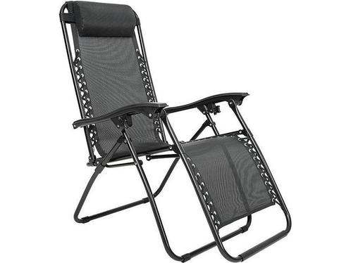 Feel Furniture - Buiten ligstoel - verstelbaar - Zwart, Tuin en Terras, Tuinsets en Loungesets, Nieuw, Verzenden