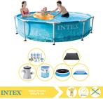 Intex Beachside Metal Frame Zwembad  Opzetzwembad  305x76, Verzenden, 80 tot 120 cm, Rond, Opzetzwembad