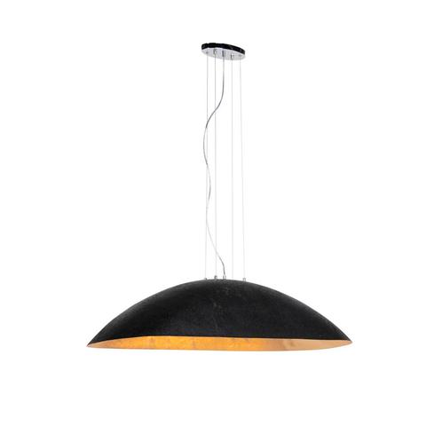 Industriële hanglamp zwart met goud 115 cm - Magna, Huis en Inrichting, Lampen | Hanglampen, Nieuw, Kunststof, 75 cm of meer
