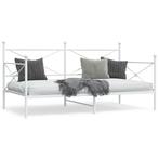 vidaXL Slaapbank zonder matras 100x200 cm staal wit, 100 cm, Eenpersoons, Verzenden, Wit