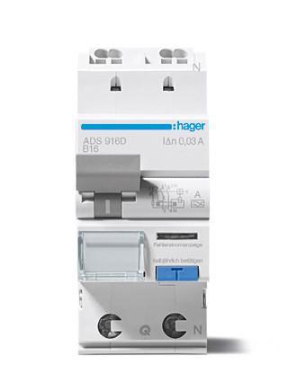 Hager ADA925G aardlekautomaat B25A 30mA 2P, Doe-het-zelf en Verbouw, Elektra en Kabels, Nieuw, Verzenden
