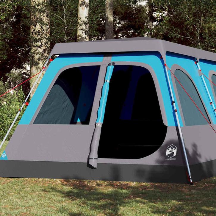 vidaXL Koepeltent 10-persoons snelontgrendeling blauw, Caravans en Kamperen, Tenten, Nieuw, tot en met 2, Verzenden