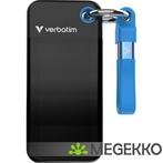 Verbatim Pocket SSD 2 TB USB Type-C 3.2 Gen 2 (3.1 Gen 2), Computers en Software, Harde schijven, Verzenden, Nieuw, Verbatim