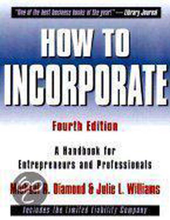 How to Incorporate 9780471392576 Michael R. Diamond, Boeken, Taal | Engels, Gelezen, Verzenden