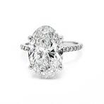 Ring - 14 karaat Witgoud, E/VS2 - 6.20ct. tw. Diamant, Nieuw