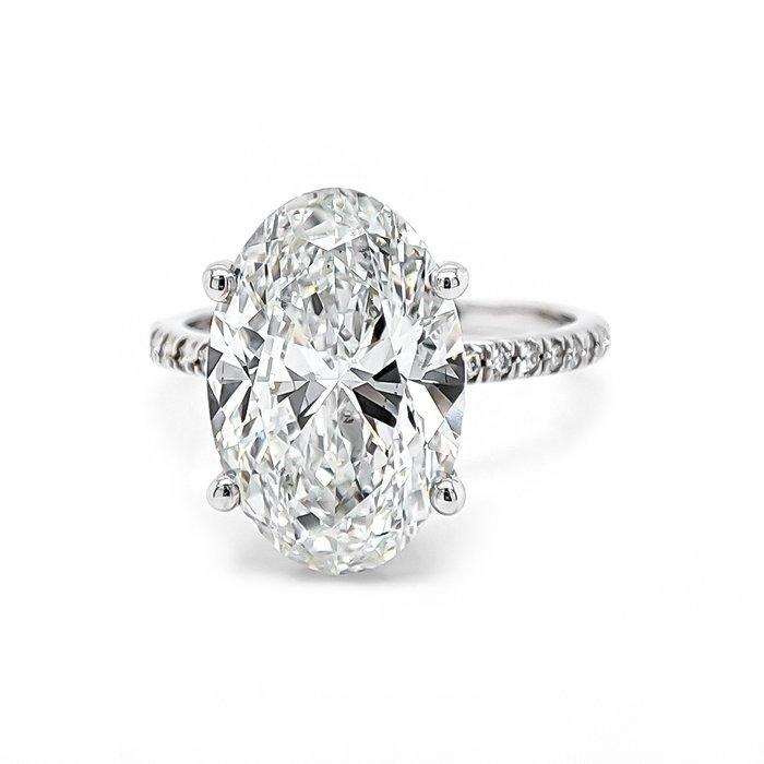 Ring - 14 karaat Witgoud, E/VS2 - 6.20ct. tw. Diamant, Sieraden, Tassen en Uiterlijk, Ringen