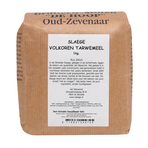 Molen de Hoop Slaege Volkoren Tarwemeel 1kg, Hobby en Vrije tijd, Taarten en Cupcakes maken, Nieuw, Verzenden