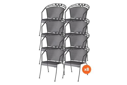 Set van 8 - Kettler Toledo stapelstoel, Tuin en Terras, Tuinsets en Loungesets, Nieuw, Overige materialen, Verzenden