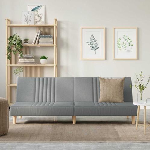 vidaXL Slaapbank stof lichtgrijs, Huis en Inrichting, Banken | Bankstellen, Nieuw, 200 tot 250 cm, Stof, Verzenden