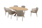 4 Seasons Como/Prado Ellips ovale tuinset - 240x115 cm., Tuin en Terras, Verzenden, Nieuw, Hout, Tuinset
