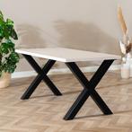 40% Korting: Eettafel Bodo melamine beige 160 x 80 cm, Huis en Inrichting, Tafels | Eettafels, Ophalen, Zo goed als nieuw, Rechthoekig