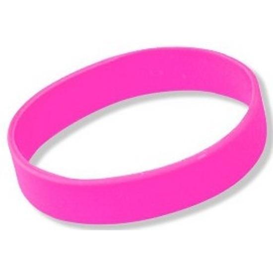 Siliconen armband roze - Polsbandjes, Hobby en Vrije tijd, Feestartikelen, Ophalen of Verzenden