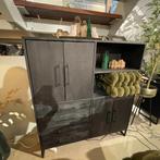 Piastra Opbergkast Mango Deep Black 126cm - Pronto Wonen, Huis en Inrichting, Kasten | Buffetkasten, Ophalen of Verzenden, Nieuw