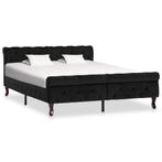 Zwart Bedframe 140x200 Fluwel | Retourdeal, Huis en Inrichting, Slaapkamer | Bedden, Zwart, Nieuw, Twijfelaar, 200 cm