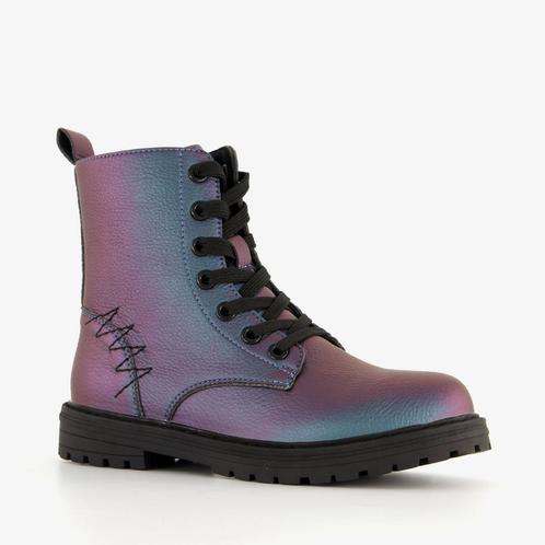 Blue Box metallic meisjes veterboots petrol maat 36, Kleding | Dames, Schoenen, Nieuw, Verzenden