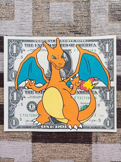 PSiKO - Charizard (Pokémon), Antiek en Kunst, Kunst | Schilderijen | Modern
