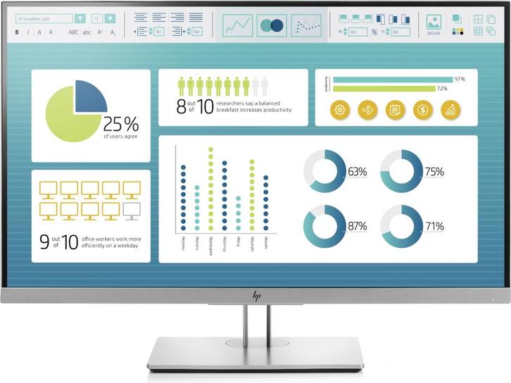 HP EliteDisplay E273 Full HD 27 inch Monitor 1920 x 1080..., Computers en Software, Monitoren, Refurbished, Ophalen of Verzenden