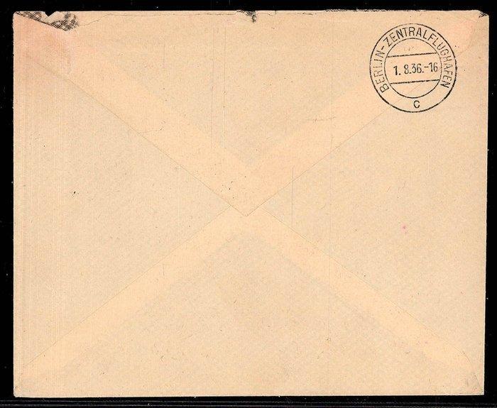 Duitse Rijk 1936 - Zeppelin Luchtvaartuig Hindenburg -, Postzegels en Munten, Postzegels | Europa | Duitsland