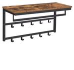 Wandkapstok met Plank en 10 Haken – Industrieel en Praktisch, Huis en Inrichting, Woonaccessoires | Kapstokken, Verzenden, Nieuw