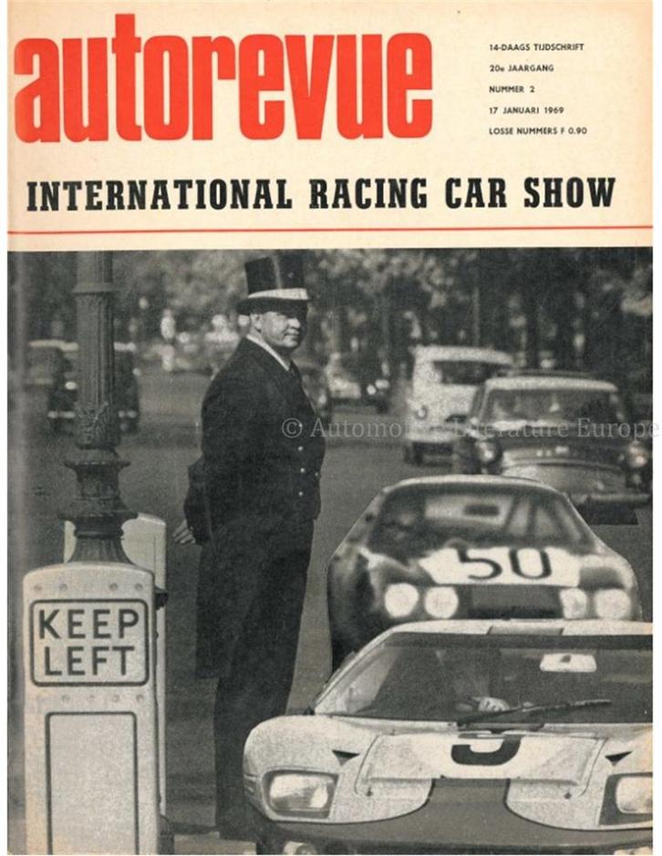 1969 AUTO REVUE MAGAZINE 02 NEDERLANDS, Boeken, Auto's | Folders en Tijdschriften