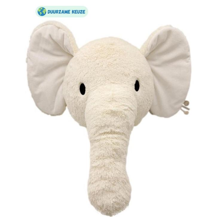 Unieke wanddecoratie olifant Elly in ecru met 3D-effect v..., Kinderen en Baby's, Kinderkamer | Inrichting en Decoratie, Nieuw