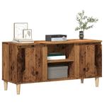 vidaXL Tv-meubel 102x35x50 cm bewerkt hout oud houtkleurig, 100 tot 150 cm, Verzenden, Nieuw, Minder dan 100 cm