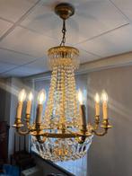 Kroonluchter - Messing, Kristal - Antieke kroonluchter