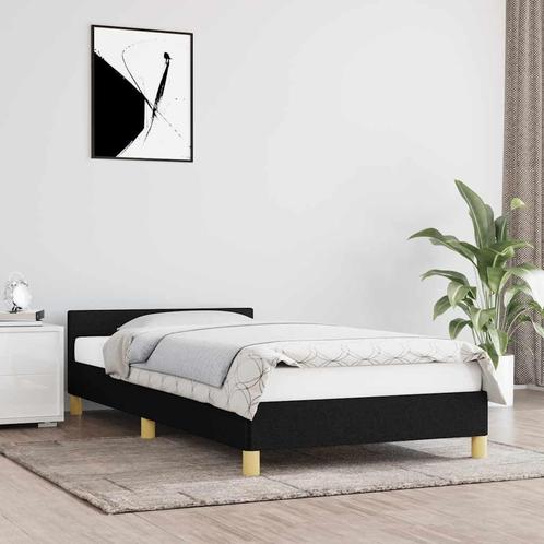 Bedframe 90x190 - Stijlvol Zwart - Retourdeal - Check!, Huis en Inrichting, Slaapkamer | Bedden, 90 cm, 190 cm of minder, Zwart