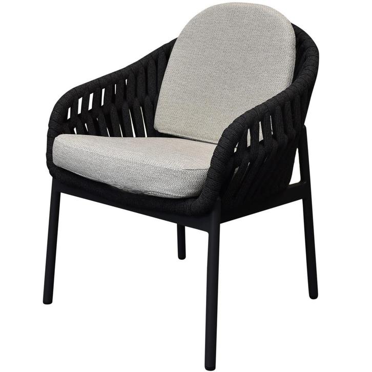 Diamond dining tuinstoel zwart rope, Tuin en Terras, Tuinsets en Loungesets, Nieuw, Ophalen of Verzenden