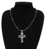 Pierre de lave-Collier-Croix du Christ-Symbool van