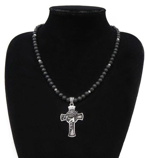 Pierre de lave-Collier-Croix du Christ-Symbool van, Antiek en Kunst, Antiek | Boeken en Bijbels
