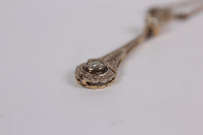 Zonder Minimumprijs - Hanger - 14 karaat Geel goud, Witgoud, Sieraden, Tassen en Uiterlijk, Antieke sieraden