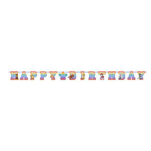 Paw Patrol Letterslinger Happy Birthday 1,8m, Hobby en Vrije tijd, Feestartikelen, Nieuw, Verzenden