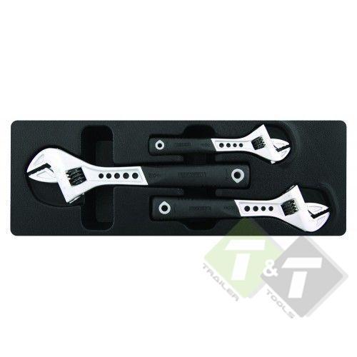 Verstelbare Moersleutel Set, 3 Delig, Bahco, 150mm, 200mm, 2, Doe-het-zelf en Verbouw, Gereedschap | Handgereedschap, Nieuw, Ophalen of Verzenden