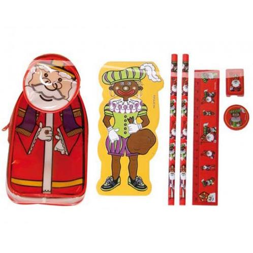 Sinterklaas schooletui - Schrijfwarenset, Hobby en Vrije tijd, Knutselen, Ophalen of Verzenden