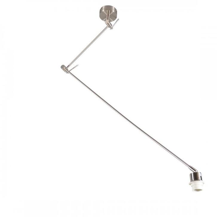 Hanglamp staal zonder kap verstelbaar - Blitz, Huis en Inrichting, Lampen | Hanglampen, Nieuw, Overige materialen, 75 cm of meer