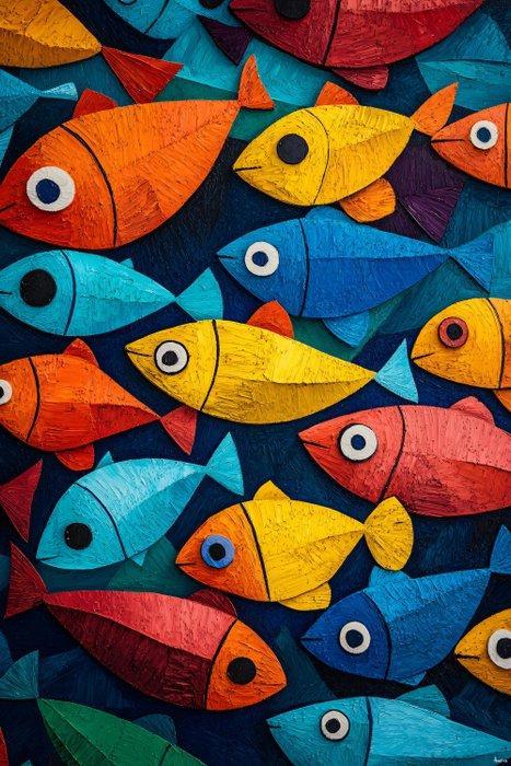 Felix van Horst - Colorful Catch (XXL), Antiek en Kunst, Kunst | Designobjecten